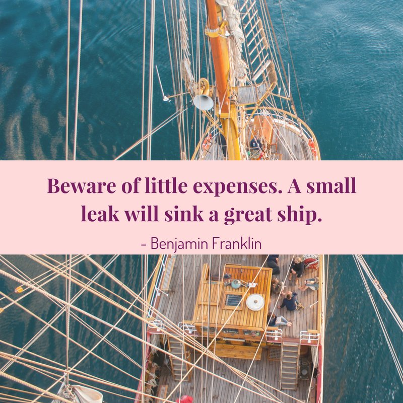 Building #good #habits starts from the ground up. Keep your #finances under control no matter what size! #business #finance #leadership
