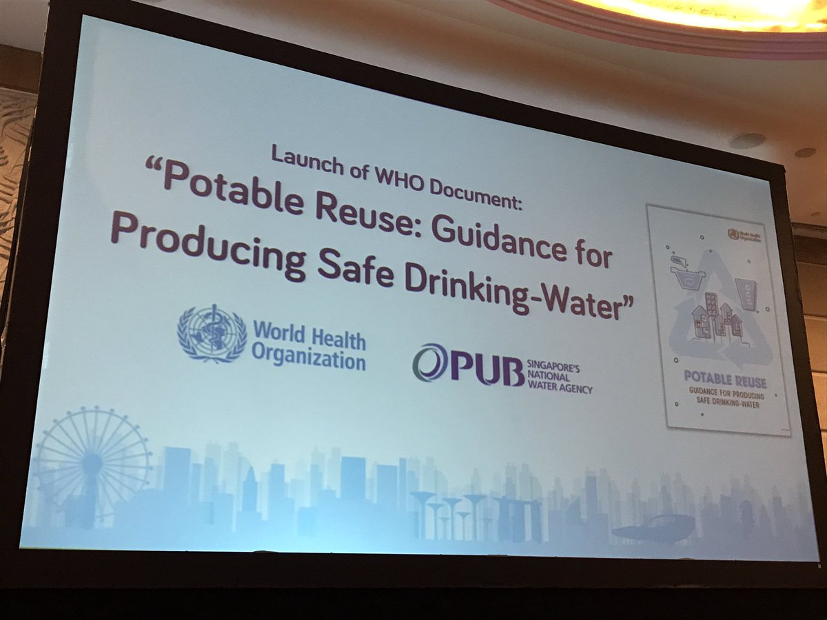 Frodo1977's tweet photo. Great slide that mentions all contributors! Launch @WHO Potable reuse:guidance for producing safe drinking water #siww partner @PUBsingapore https://t.co/Qn8ewNt4fH