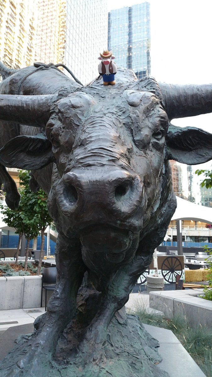 Zinoids's tweet photo. Riding this BULL ain't so tough! #CPACOW @CALGARYPARKING https://t.co/asOXr7KsLn
