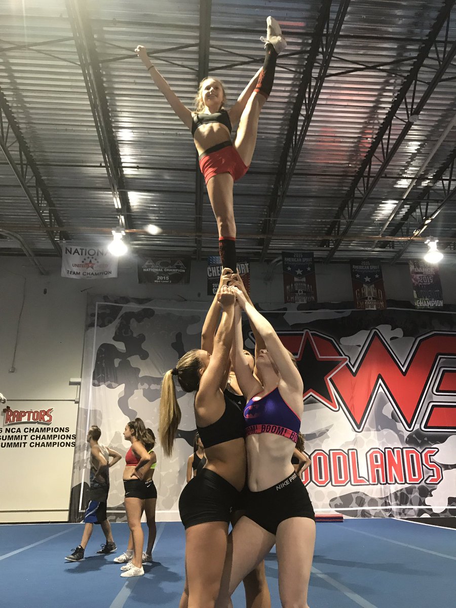denisecox21's tweet photo. Love to watch Callie do what she loves! Superhero practice for Superhero kids! #raptor3.0 #restricted5 @WoodlandsCheer https://t.co/tXiXzrF5DW
