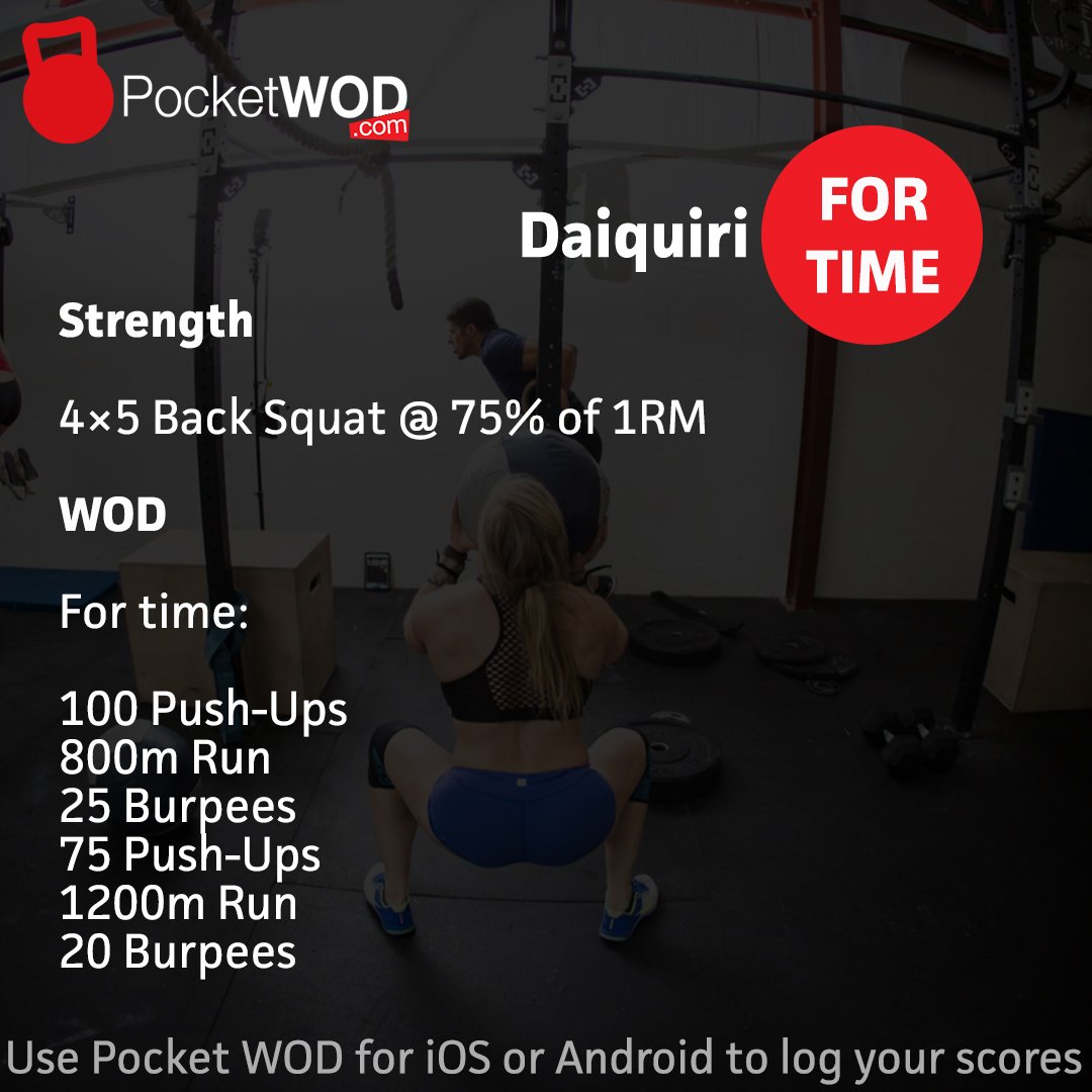 PocketWOD's tweet photo. #PocketWOD workout of the day. Scale as needed. Tag us + use #PocketWODme under your workout photos/videos, get them reposted on our page https://t.co/DTRLdS1RUn