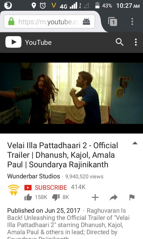 Its__Kavi's tweet photo. #VIP2TRAILER 10 on the way Keep watching only 60k views Pending Let's Du it #Dfans @dhanushkraja @soundaryaarajni @KajolAtUN @RSeanRoldan https://t.co/smmPO1kBDj