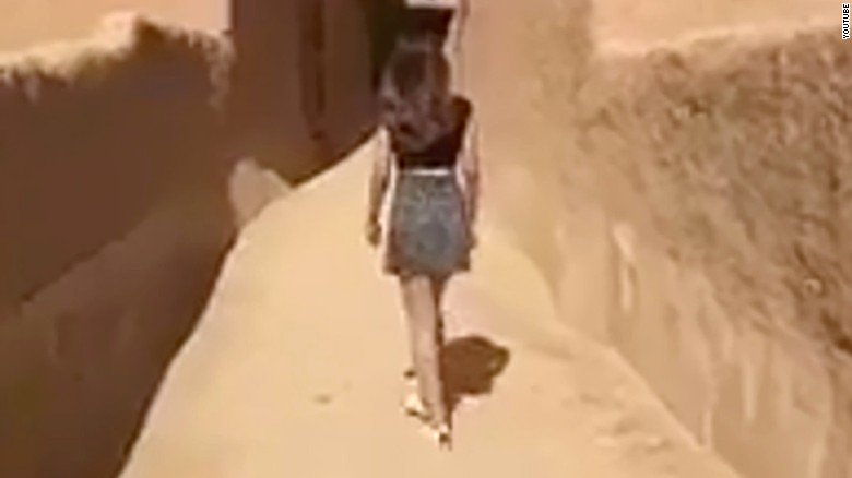 CNN's tweet photo. Police in Saudi Arabia detained a woman seen in an online video wearing a miniskirt, strolling through a Saudi city https://t.co/qC3ELYbVxf https://t.co/K1fOH1K8Wy