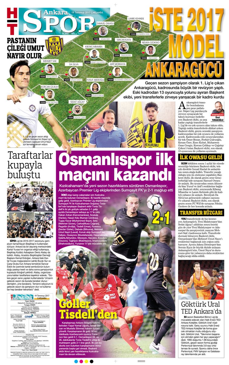HABERTURKANKARA's tweet photo. Ankaragücü'nden zirveye yarışacak kadro! 2017 model Ankaragücü, bugün Habertürk Ankara'da! https://t.co/oST9P7lr05