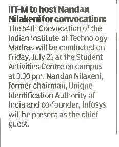 FGCTweets's tweet photo. #IITMadras to host #NandanNilekani for #Convocation @timesofindia @bgiddu @rashmi_sablania @palak_sakhuja @sairamrkn https://t.co/kuR8GEoFKl