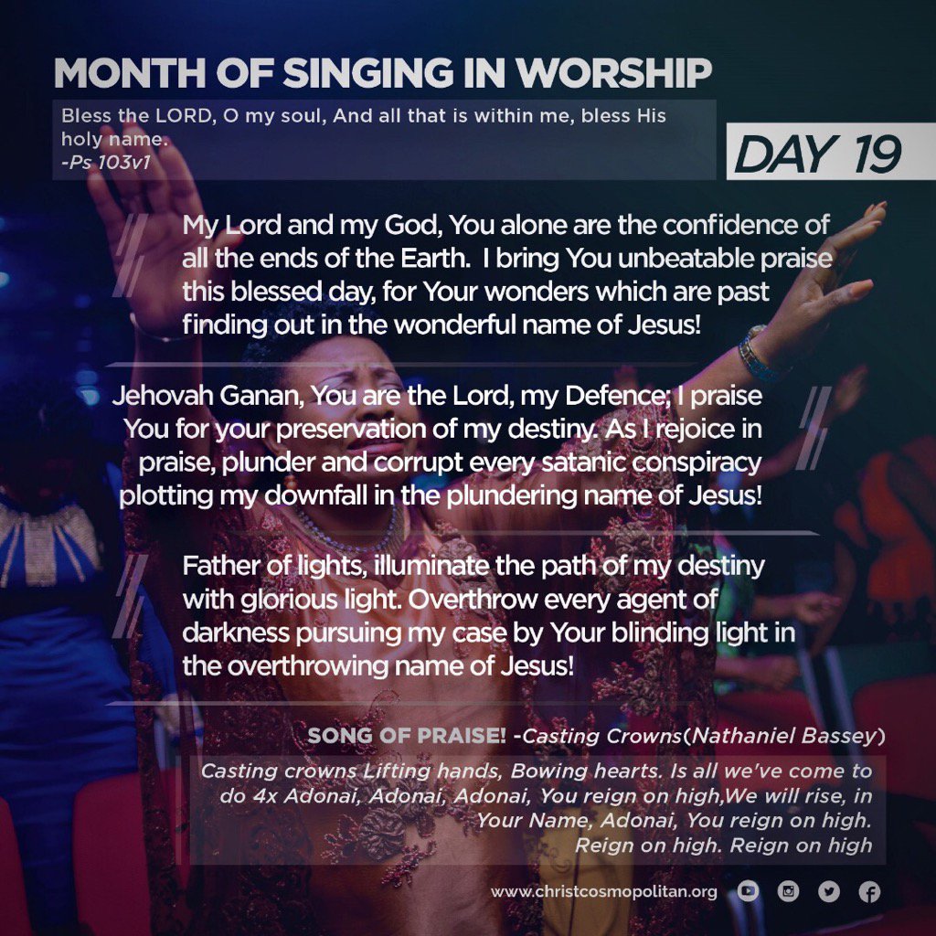 pDD_07's tweet photo. #CCI!
#July2017!
#MonthOfSingingInWorship!
#SuddenMiracles!
#ImmediateBreakthrough!
#TestimoniesJustLikeThat! https://t.co/6zMXMPU7MI