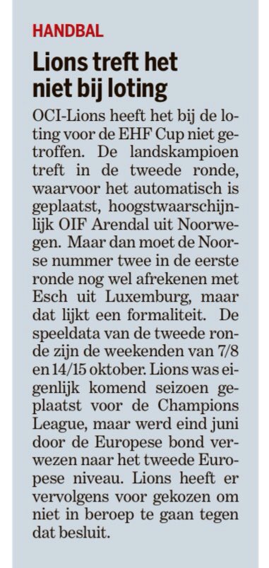 LimburgLIONS's tweet photo. @OCI_LIONS waarschijnlijk naar Noorwegen https://t.co/013QISGeU9