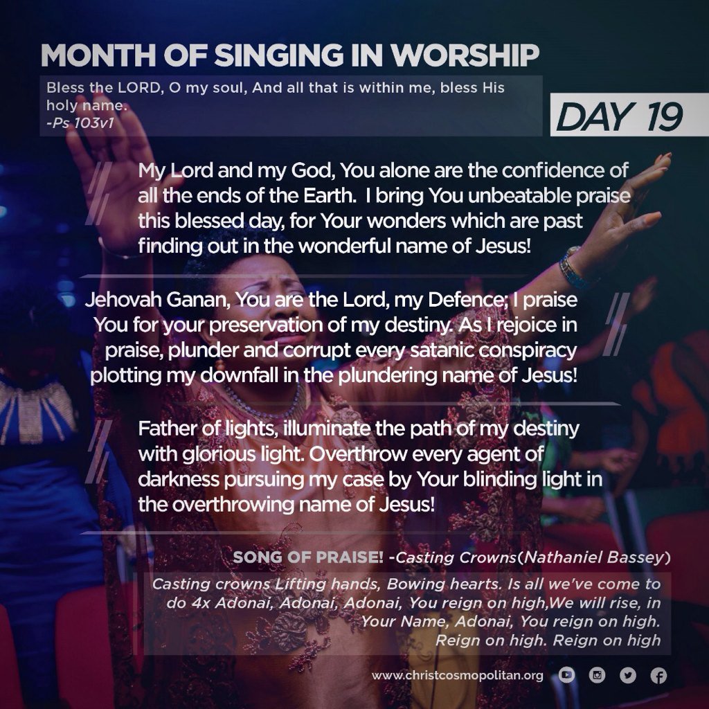 ChristCosmoInc's tweet photo. #CCI!
#July2017!
#MonthOfSingingInWorship!
#SuddenMiracles!
#ImmediateBreakthrough!
#TestimoniesJustLikeThat! https://t.co/Fid0vMrMv4