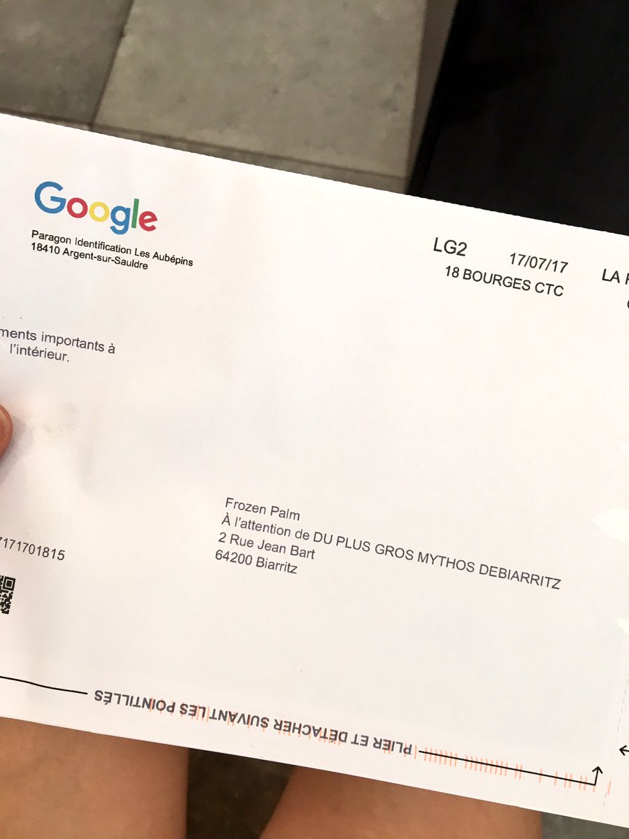 Recevoir ce courrier personnalisé de la part de <a href="/GoogleFR/">Google FR</a> à mon établissement. Peut-on m'expliquer ??!!! #Professionnalisme #business
