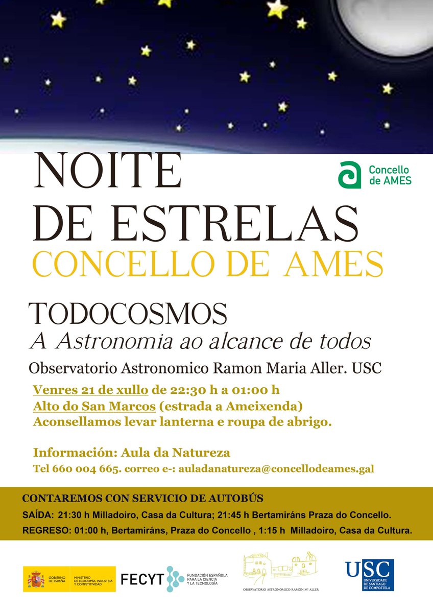 UniversidadeUSC's tweet photo. Alto do San Marcos e Rianxo, próximos puntos de observación astronómica de #TodoCosmos https://t.co/xl2EzN4WRk
