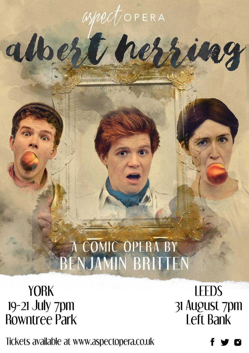 AspectOpera's tweet photo. @YorkMusicCentre It is the opening night of the first al-fresco opera in York! Albert Herring is a hilarious comedy in English! https://t.co/ehVBK2IAK7