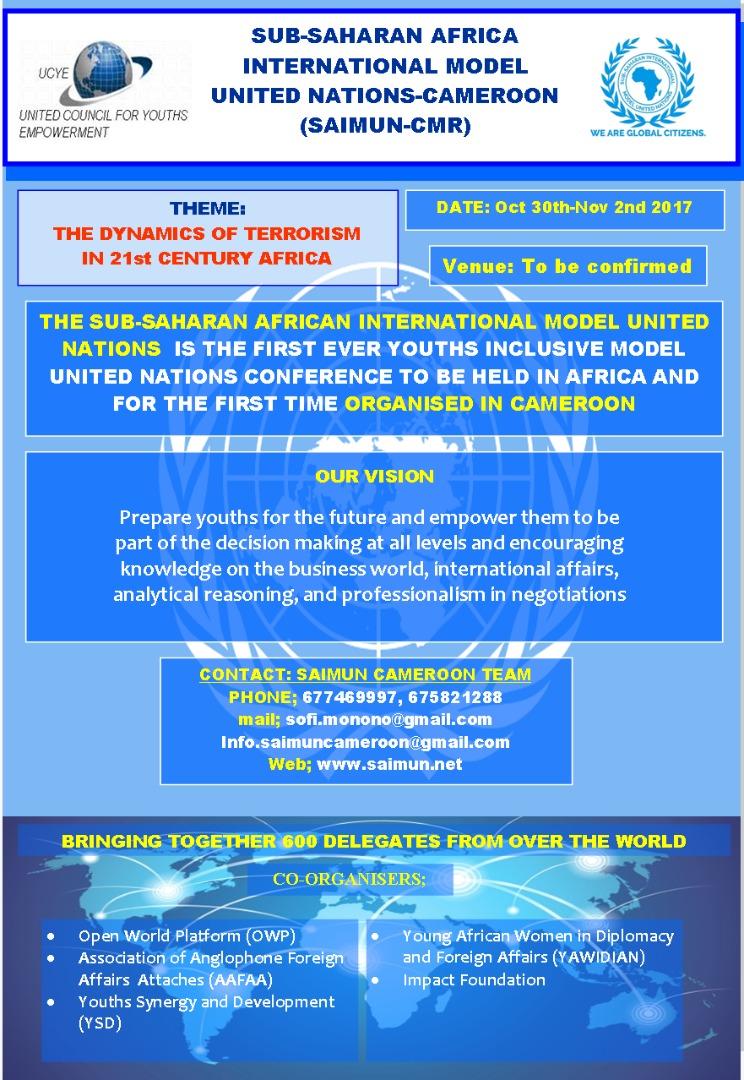 CAMERI_MUN's tweet photo. This week's social Saturday #MUN237chat we discuss "Terrorism vs Tech in Africa". 
Don't miss this! https://t.co/teHEJaJZre