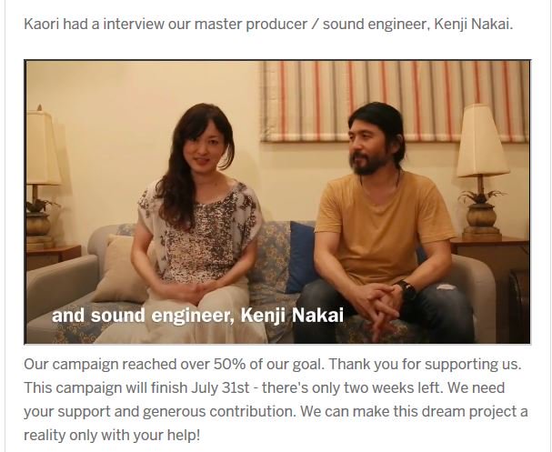 kaos_japan's tweet photo. I updated Indiegogo with Kaori & Kenji's interview video. Help make it happen for KAO-S Master Project https://t.co/JEgn5qP5lk #kaos_japan https://t.co/j960tCW6Af
