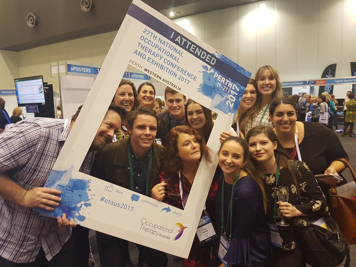 alicemurray96's tweet photo. Griffith OT at the National Conference in Perth!!!!! @GriffithOT #OENV17 https://t.co/TPegxEgJar