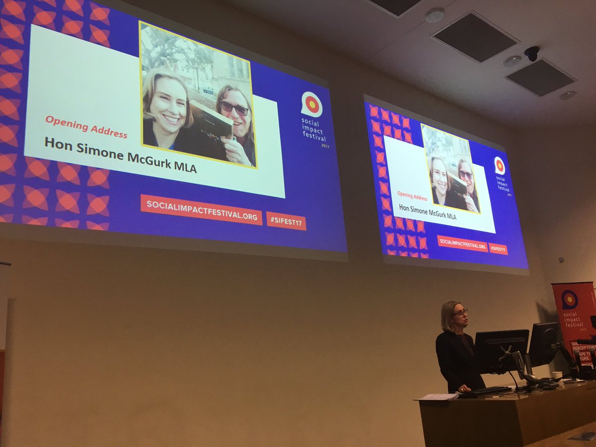 KatieStubley's tweet photo. Simone McGurk @UWASocialImpact #SIFest2017 talking about how to #endhomelessnesswa https://t.co/VsdYXsk536