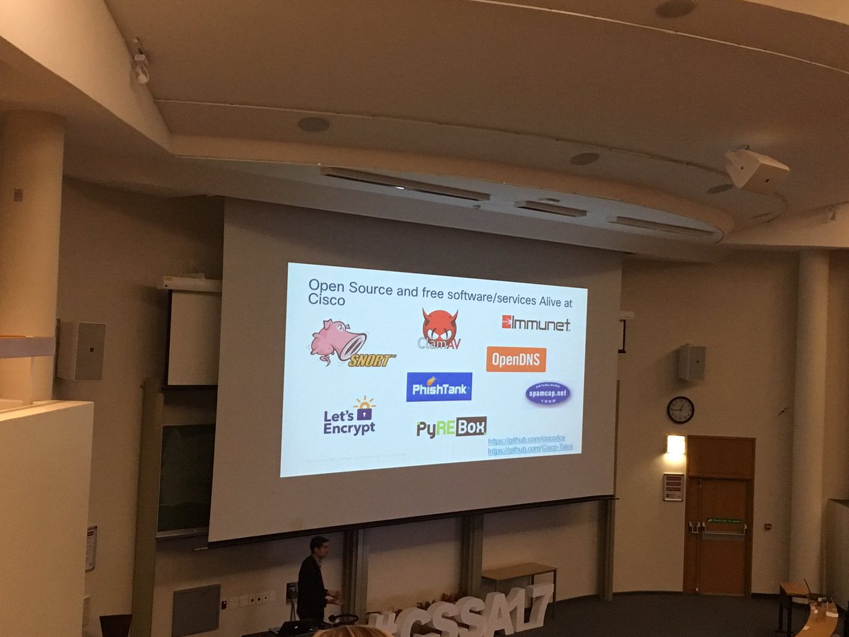 roogle's tweet photo. Open source Cisco tools helping users to be more protected against cyber threats #cssa17 #cisco https://t.co/P4bHQF9hmh
