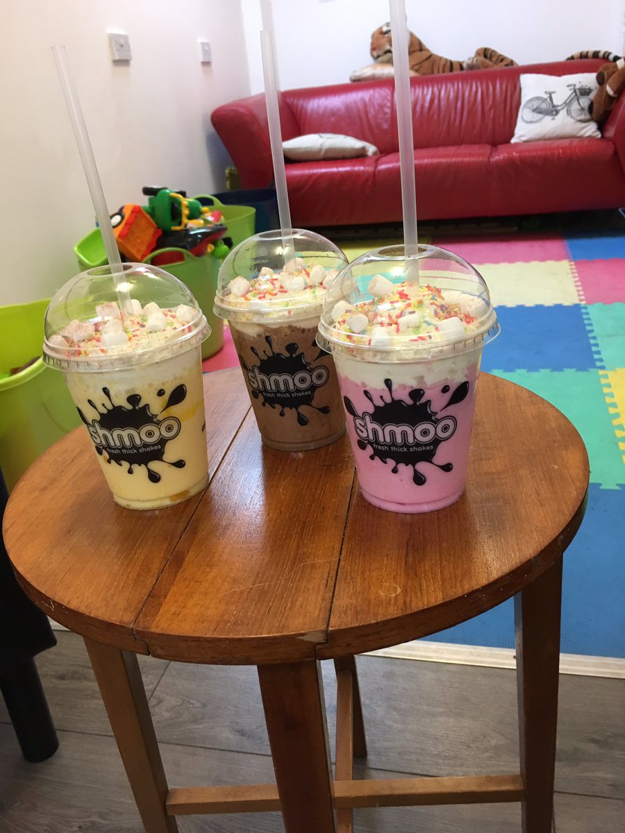 NEW IN! Schmoo Milkshakes!  Choose from our delicious flavours of Chocolate, Strawberry and Banana! Small is £2 and Large is £2.50