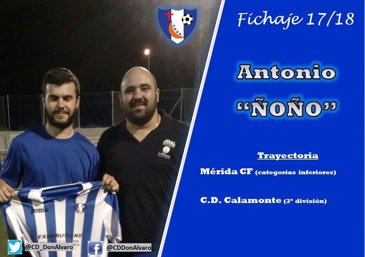 [FICHAJE]
Otro refuerzo más para la próxima temporada. Procedente del C.D. Calamonte.
¡Bienvenido Ñoño!👏
🔵🔵🔵