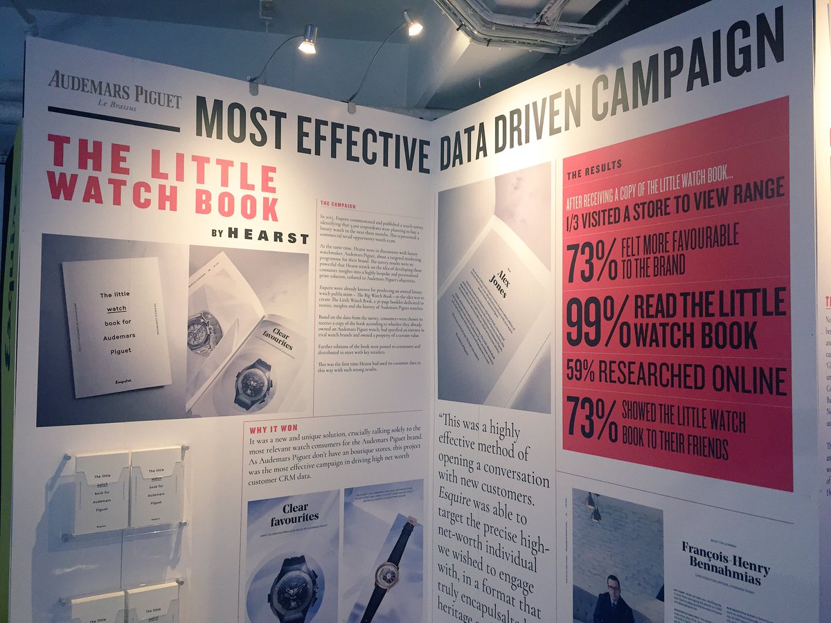 MagneticMedia's tweet photo. Great work recognised at our #Spotlight event last night: Audemars Piguet - Most Effective Data Driven Campaign for their Little Watch Book https://t.co/ecbewAmY8K