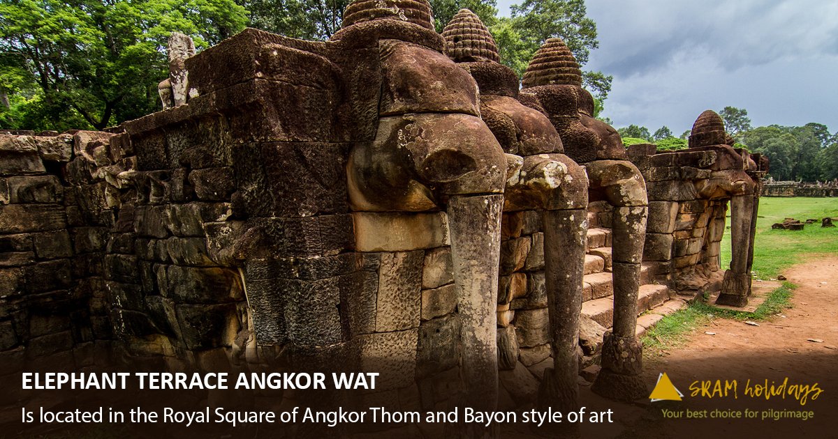 sramholidays's tweet photo. https://t.co/non4o0gjt9 - The #ElephantTerraceAngkorwat is located in the Royal Square of #AngkorThom and #Angkor's king view his #army. https://t.co/fC0ddwrPeY