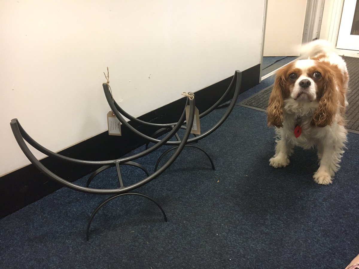 HanrineUK's tweet image. A matching pair going out today...one for each side of the fireplace 💫 #firesideaccessories #madeinyorkshire #logstorage #cavalier