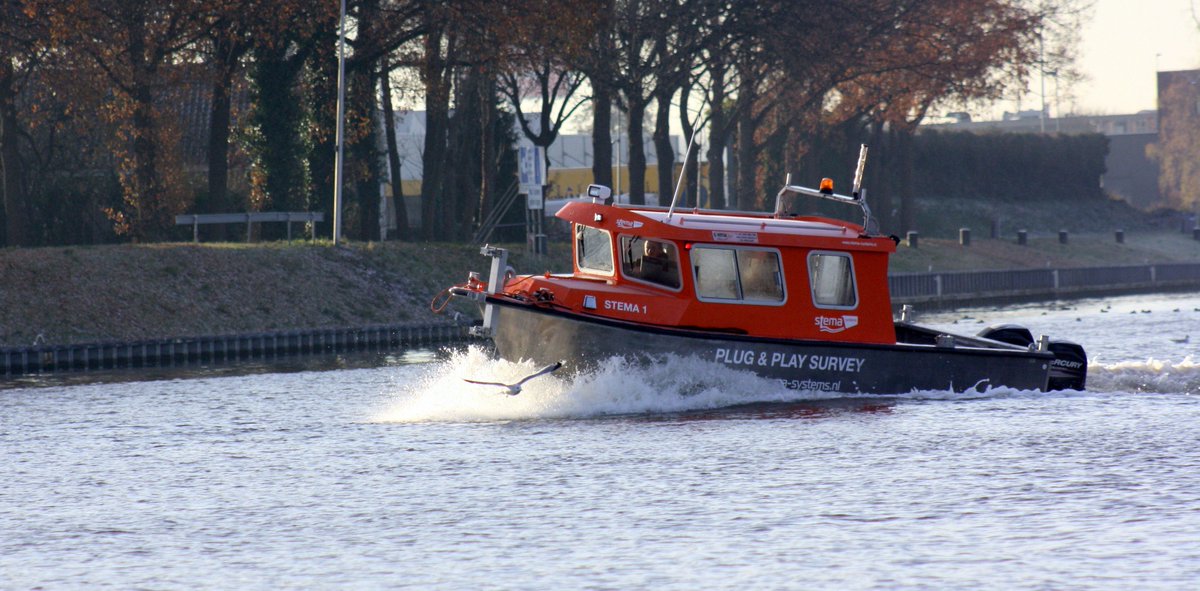 stemaHQ's tweet photo. The stema1 Plug &amp; play survey boat is for rent again. Due to cancellation now for 16 weeks available. #multibeam #subbottom #nauticaldepth https://t.co/6OMwGI5pjo