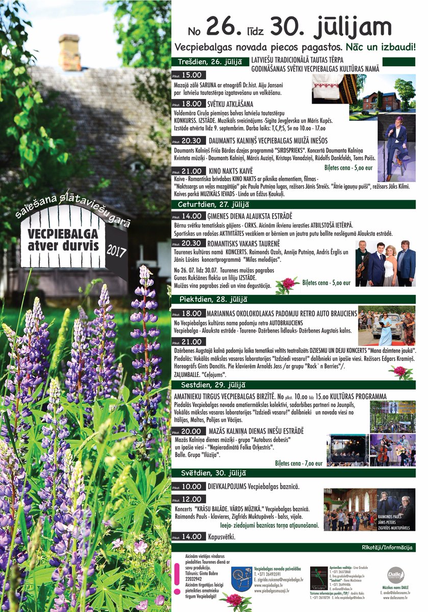 Saiešana slātaviešu garā! Gaidīsim ciemos! 26.-30.jūlijs!