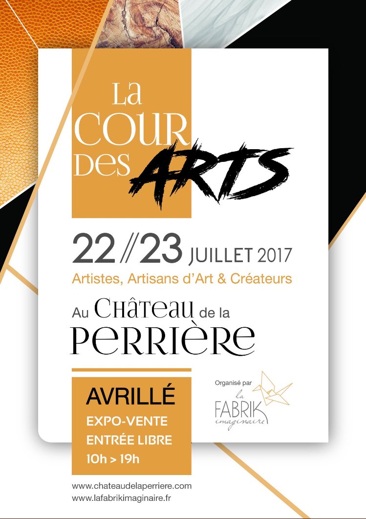🌸🌺Rendez-vous ce week-end pour un délicieux moment au <a href="/ChateauPerriere/">ChateauDeLaPerrière</a> avec #LaFabrikImaginaire 🌸🌺