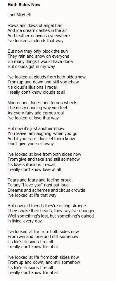 Alex Botha These Lyrics Always Get Me Both Sides Now Jonimitchell