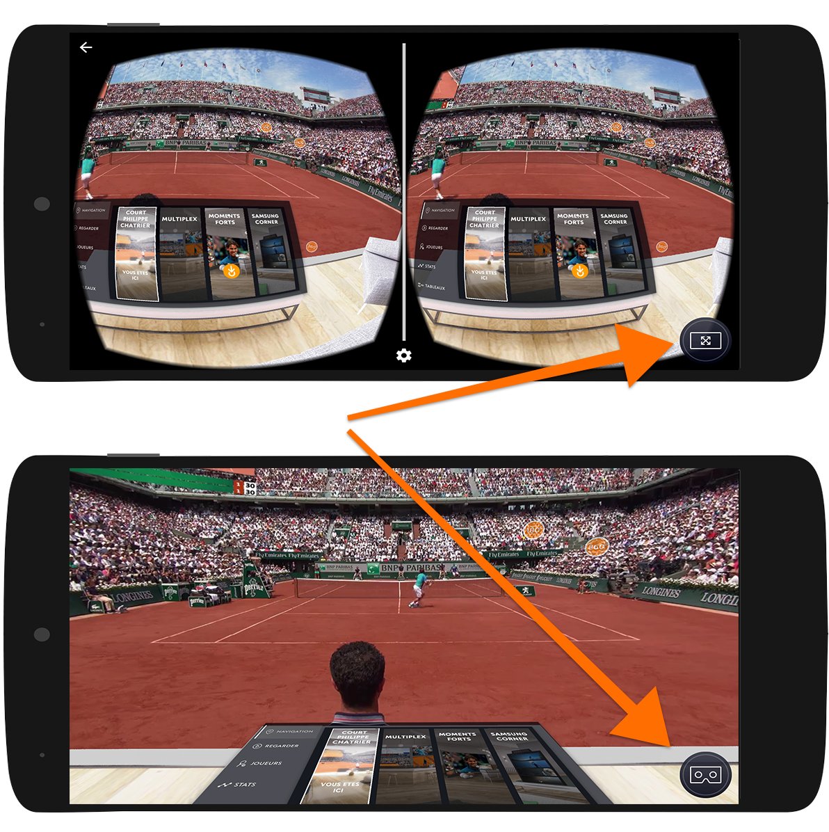 WPinaud's tweet photo. We can't draw on the camera anymore, it now impossible to add a button to switch between VR/non-VR.. Any idea? #unity3d #gamedev https://t.co/0dFZOCQYC3