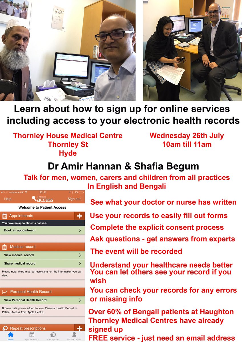htmc0's tweet photo. Come &amp; sign up 4 #RecordsAccessAndUnderstanding at Thornley House Medical Centre Wednesday 10am till 11 am https://t.co/GksfAQ3xzq https://t.co/WkRFxg7UCx