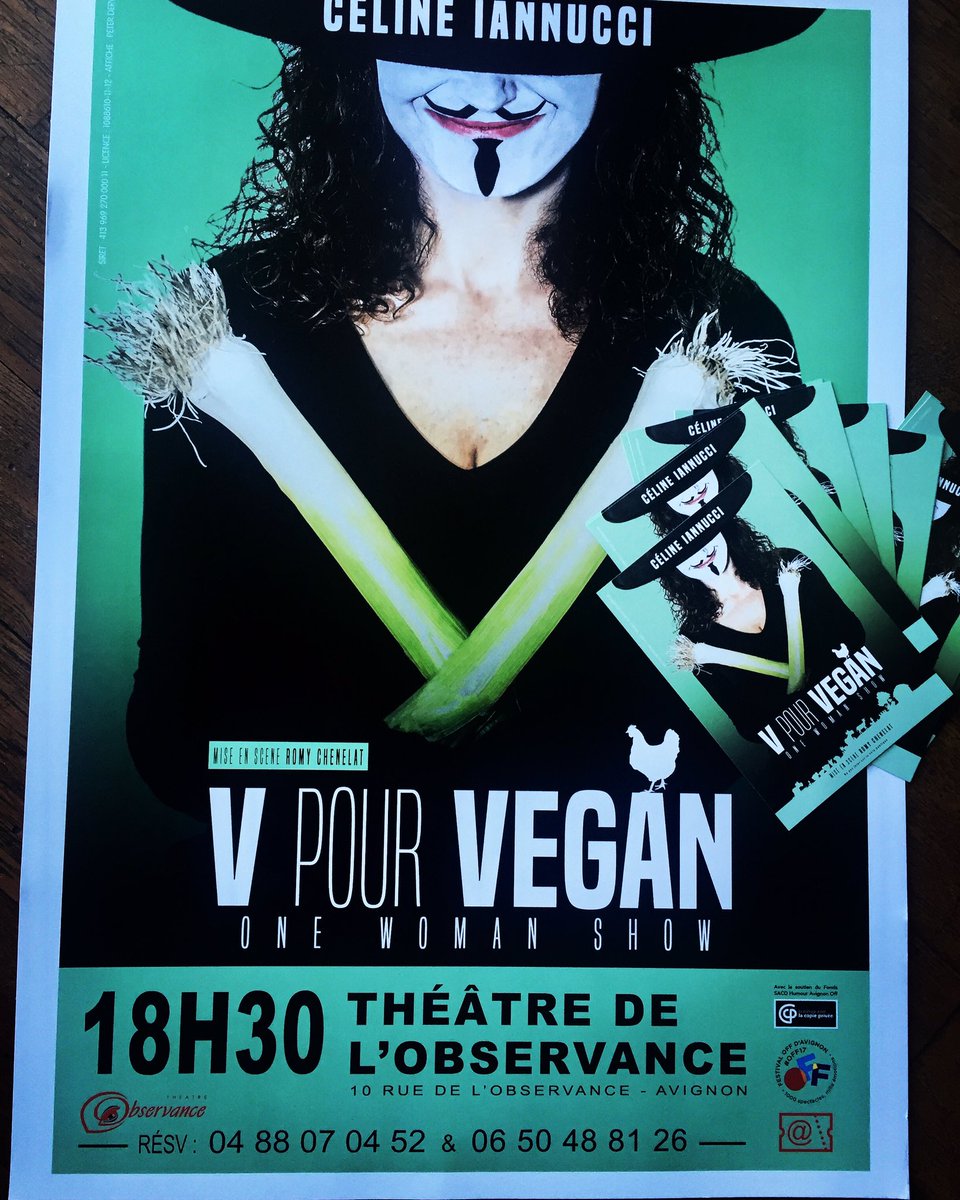 celineiannucci's tweet image. Festival off d'Avignon jusqu'au 30 juillet au @TLobservance !! #off17 #vegan #govegan