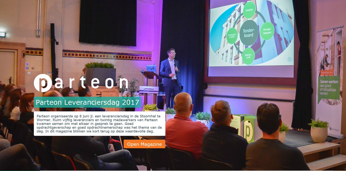 Goed opdrachtgeverschap en goed opdrachtnemerschap was 't thema van de #Parteon leveranciersdag. Bekijk de terugblik ow.ly/5ISl30dK7U0