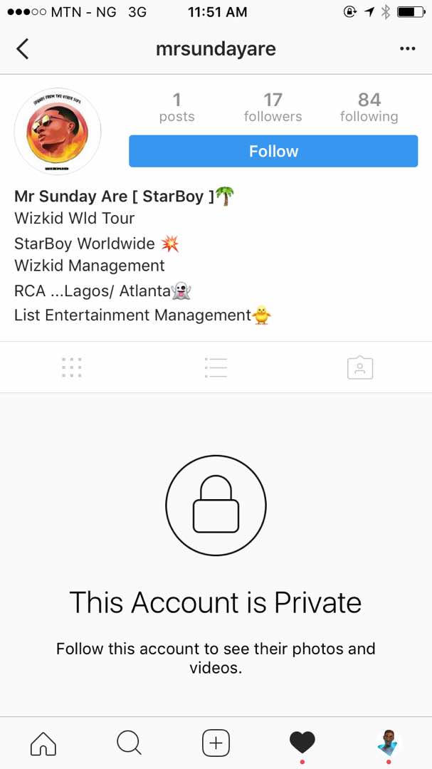 sunday are - instagram private following list