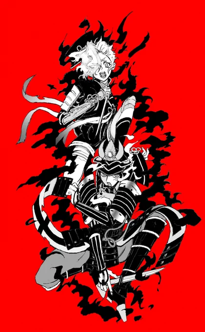 #私が描いた厚藤四郎を置いておくので疲れた時に見て癒されてください🗡️🗡️🗡️ 