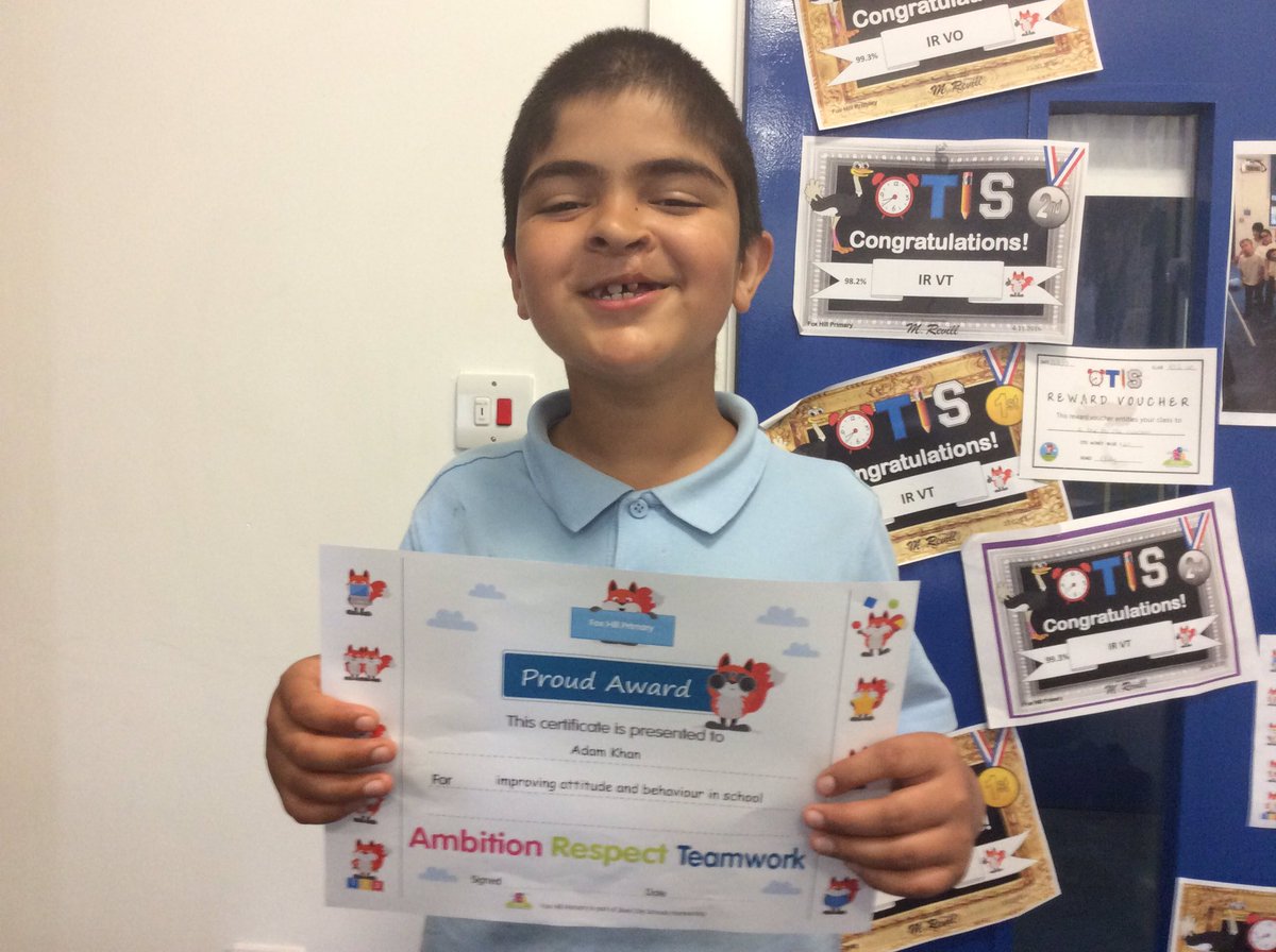 IRFoxhill's tweet photo. Well done to Adam on getting today's Good to be Green #proud #improvedbehaviour @FoxHillLearning https://t.co/VlJIGCZl7P