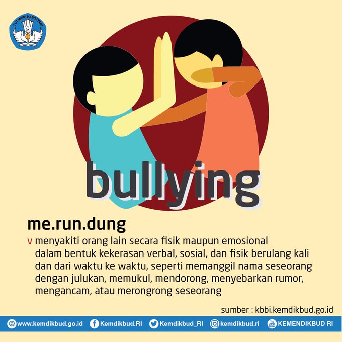 Baru Tahu, Kata �Bullying� dalam Bahasa Indonesia Berarti