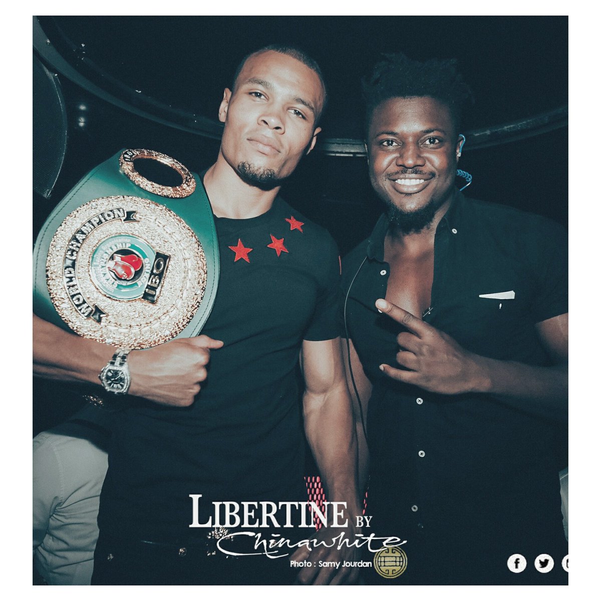 DonClubKing's tweet image. Always A Pleasure when yet another Great British Champion comes to hangout with us in @wearelibertine ...congrats Champ #chriseubankjr