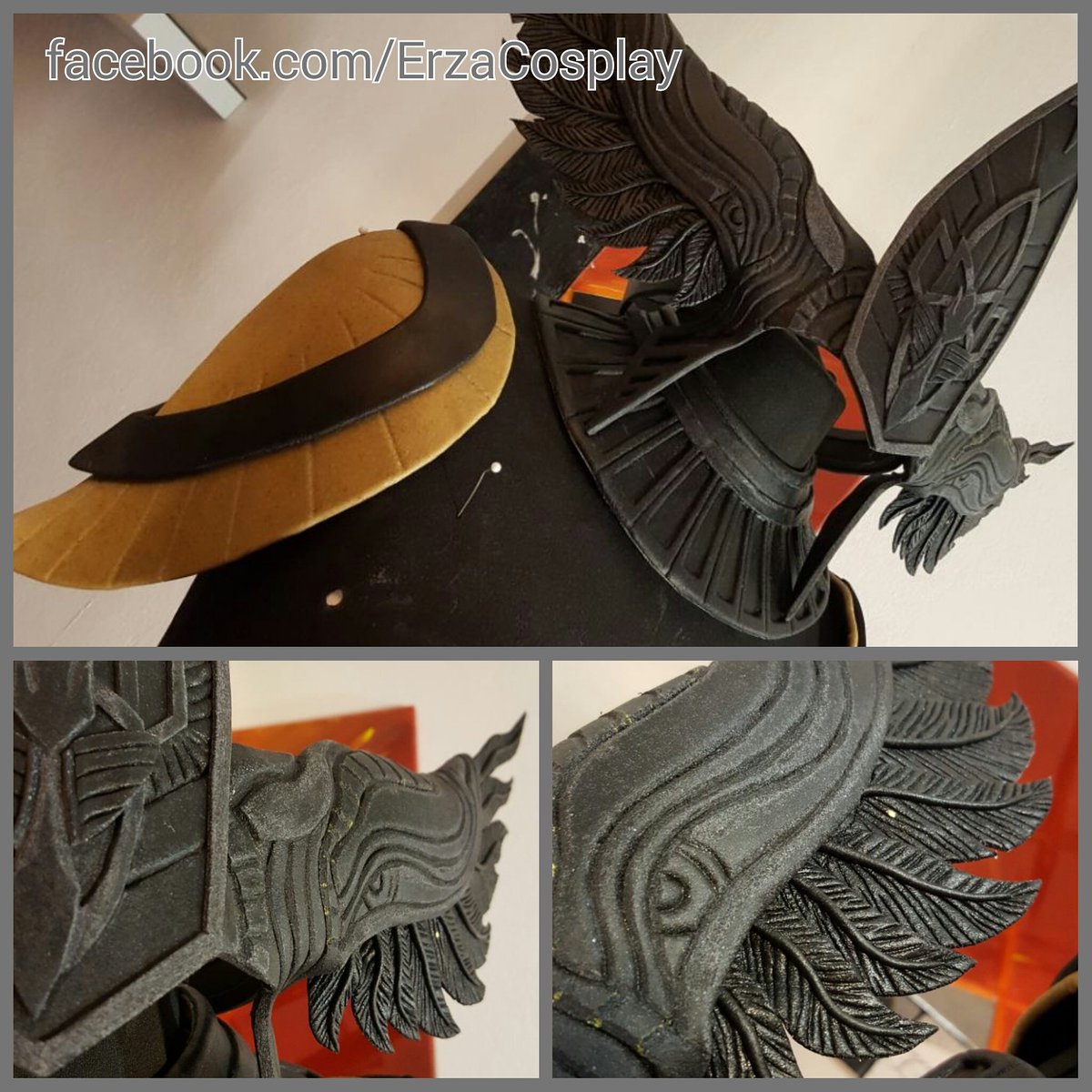 Erza_Cosplay's tweet photo. #Dwayna wip.I hope to finish more pieces this week #guildwars #cosplay #GuildWars2 #guildwarscosplay #progress #worbla #goddess #blackart https://t.co/qj5Wx5gNSg