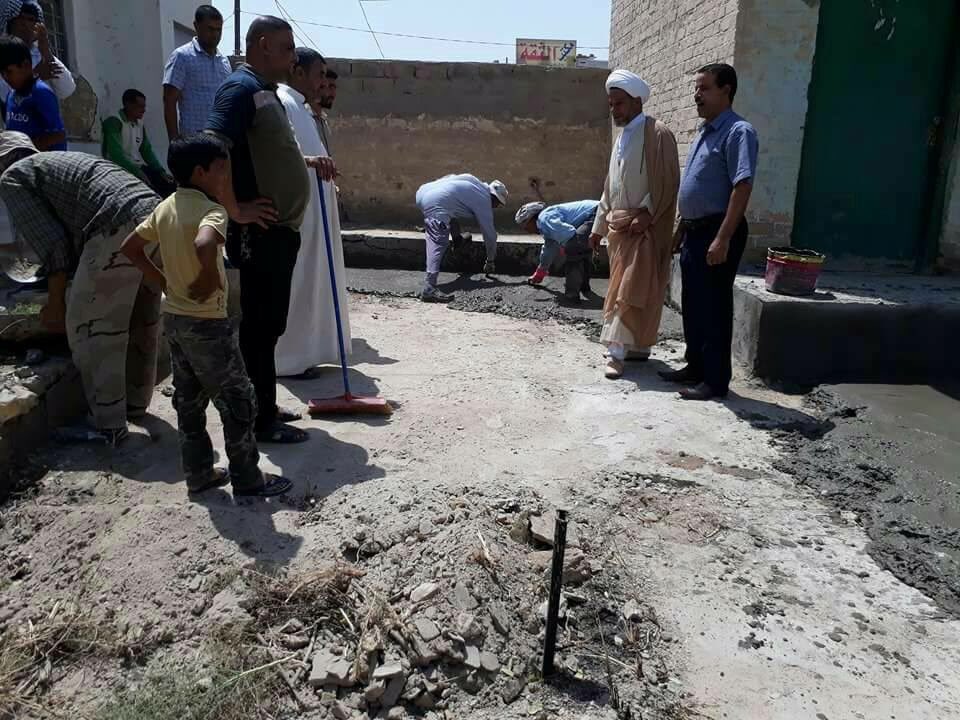 من الديوانيه العزيزه العمل مستمر ضمن اضخم مشروع خدمي ببركات ال #الصدر الكرام  #مشروع_الصدر_الخدمي