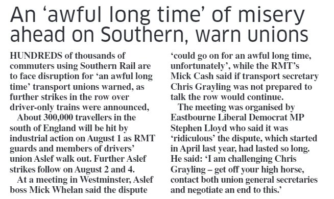 More strikes - The misery on Southern Rail continues.
Come and work at BackUp Office Space Horsham instead
Book here backupoffice.space