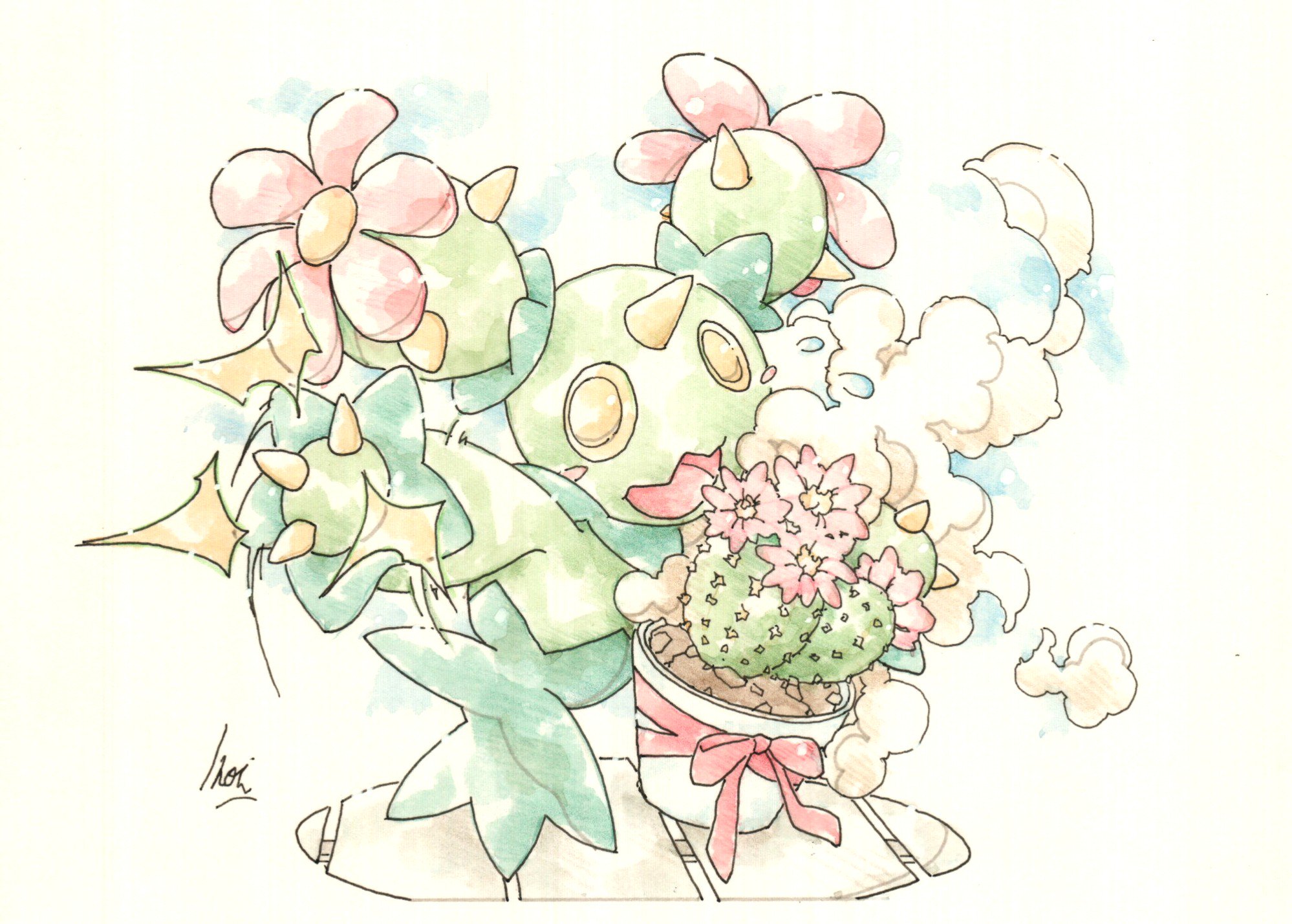 Inori 今日のポケモン図鑑 ｎｏ ５３５ マラカッチの ニードルガード コットンガード サボテンの花言葉 枯れない愛 T Co 6anmm00qcr Twitter
