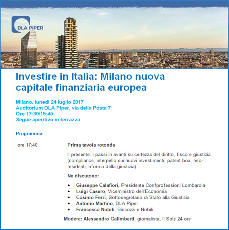 DLA_Piper_Italy's tweet photo. #Evento #Milano nuova #CapitaleFinanziaria #Europea Prima #tavolarotonda #diritto #fisco e #giustizia @consulta_milano @DLA_Piper_Italy https://t.co/XHnWXLKsw3