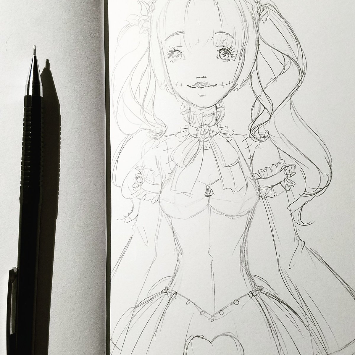 #sketch #freehand #noguidelines #MaidRPG #Cupcake #sexylolitatype #patchedskin #redesign