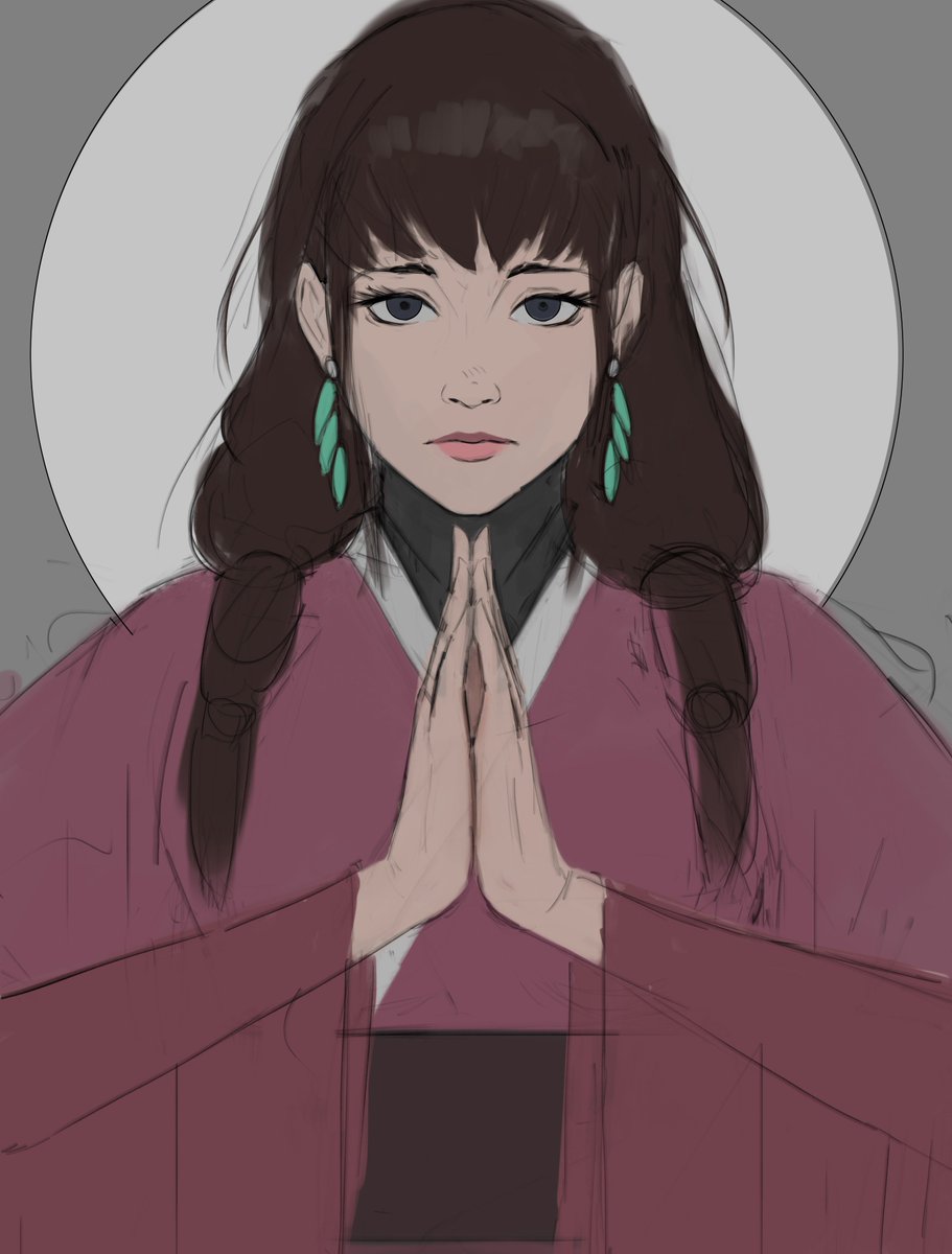 Avnilart's tweet photo. Working on a new painting woo~ https://t.co/YygdhrMro7