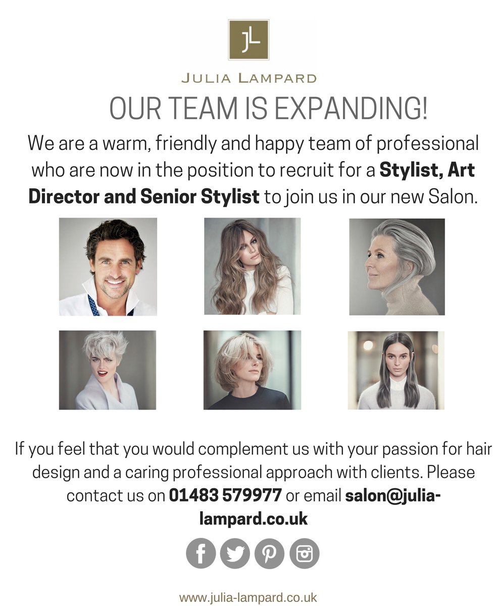 Julia Lampard Salon On Twitter Our Team Is Expanding