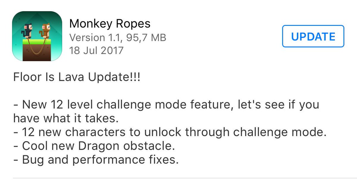 imsilviu's tweet photo. Goodies.. Time to update #MonkeyRopes! @PlaySideStudios https://t.co/W7r0qKT8kv