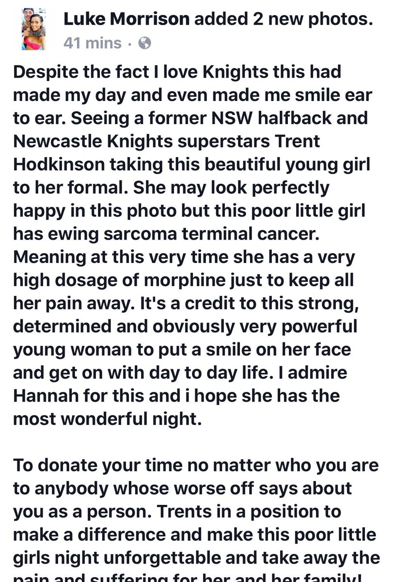 NothingButNK's tweet image. TRENT HODKINSON! Took a terminally ill girl to her formal tonight ⭐️😍❤️💙 #NRL