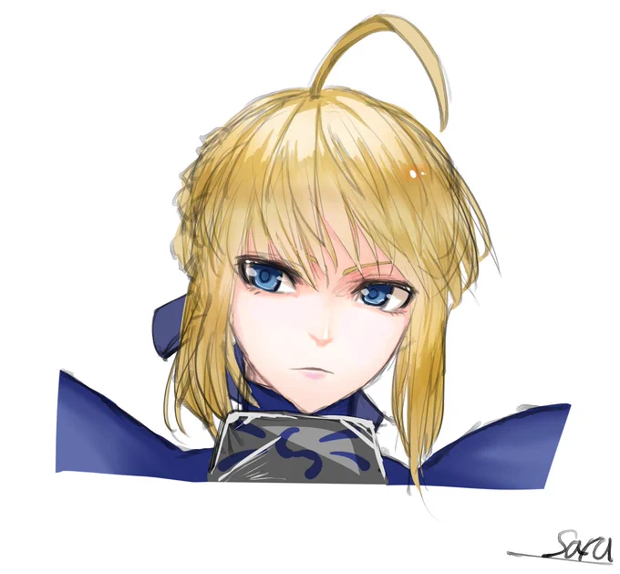 習作。アルトリア・ペンドラゴン。 #FGO 