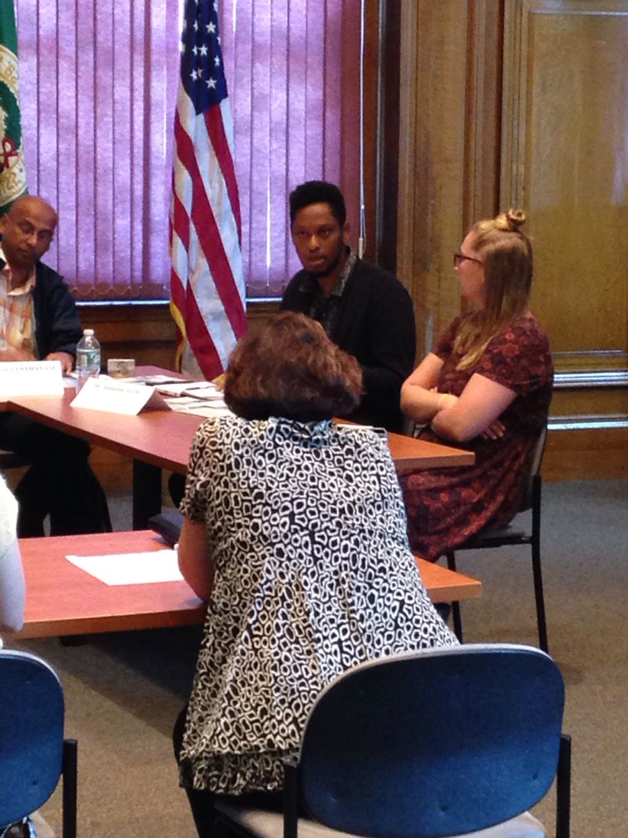 IntCentWorc's tweet image. Here's Mr. Abdullahi Alim, Founder of The Lighthouse Strategy in Australia, asking about race relations here in the City of Worcester